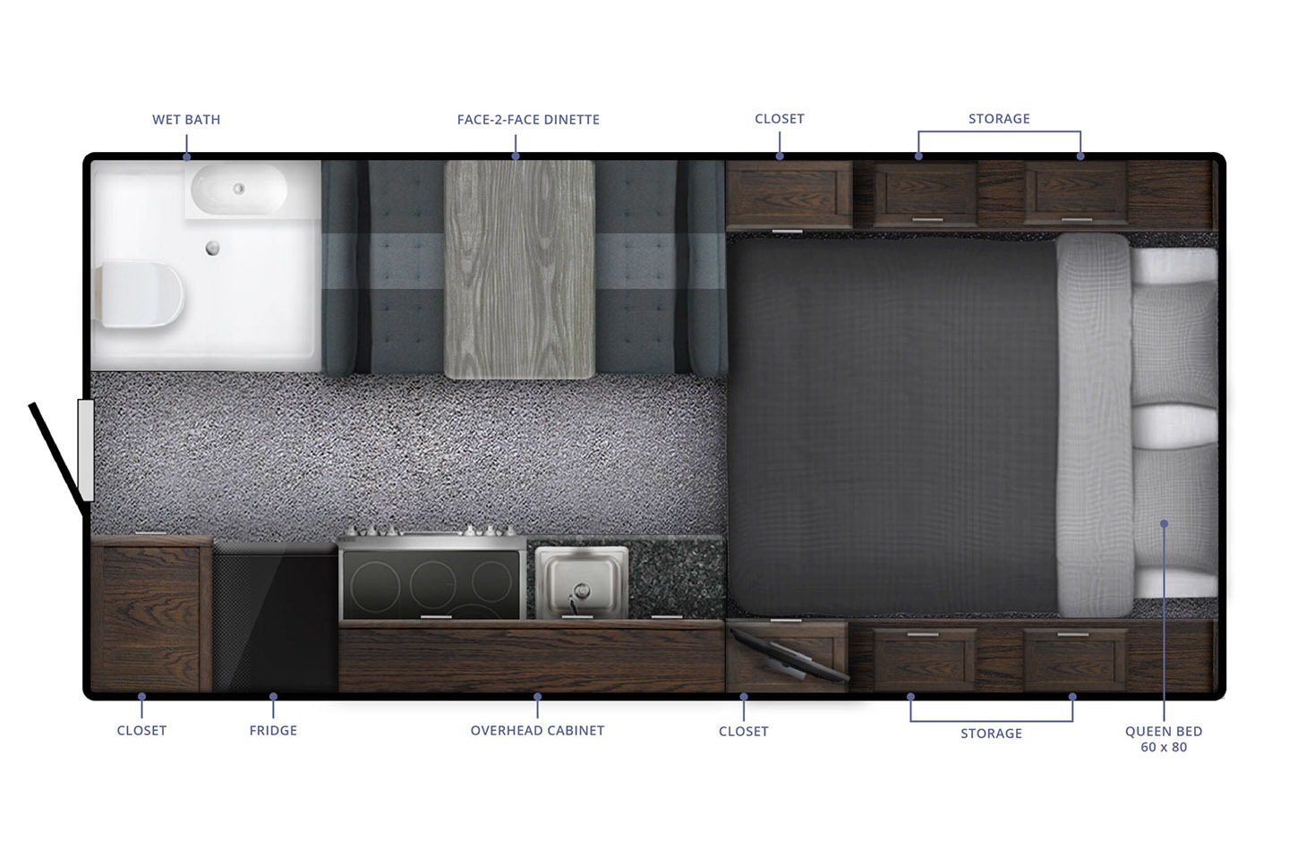 2023 Northern Lite 9.6 Wet Bath Limited Edition Floorplan