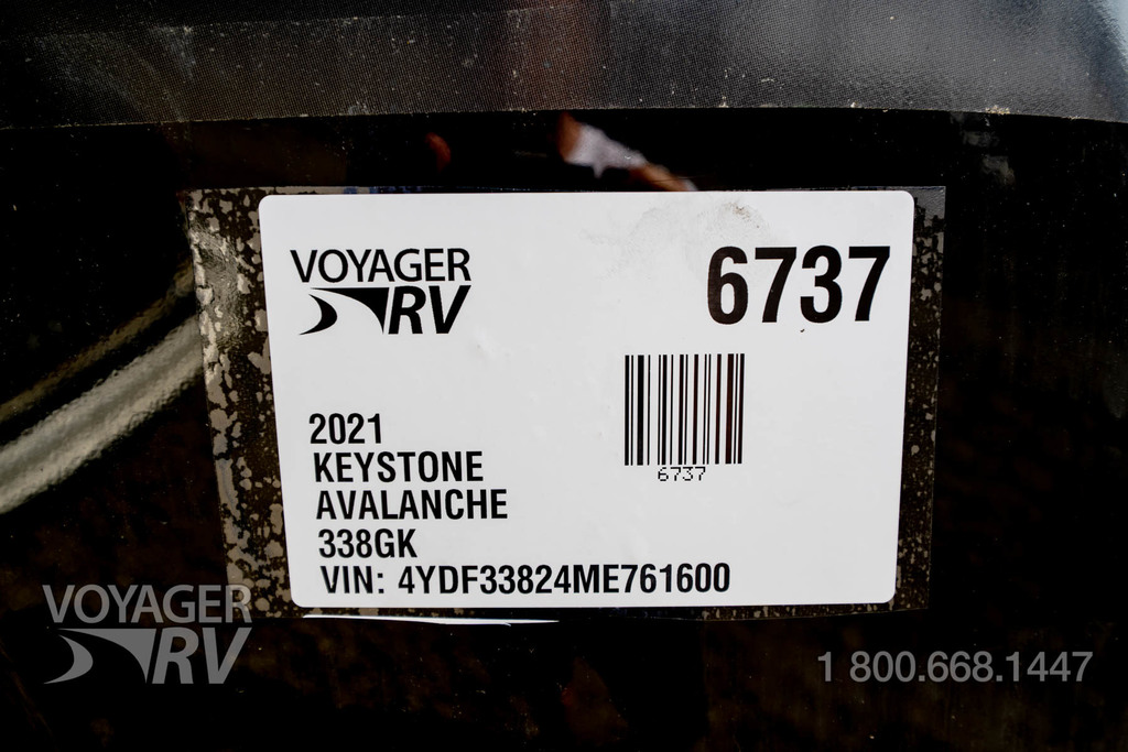 2021 Keystone Avalanche 338GK