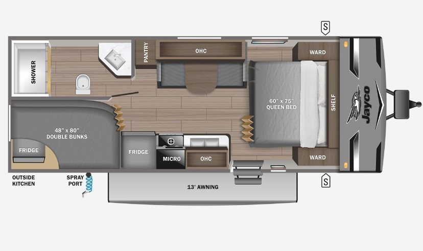 2023 Jayco Jay Flight 224BHW Floorplan