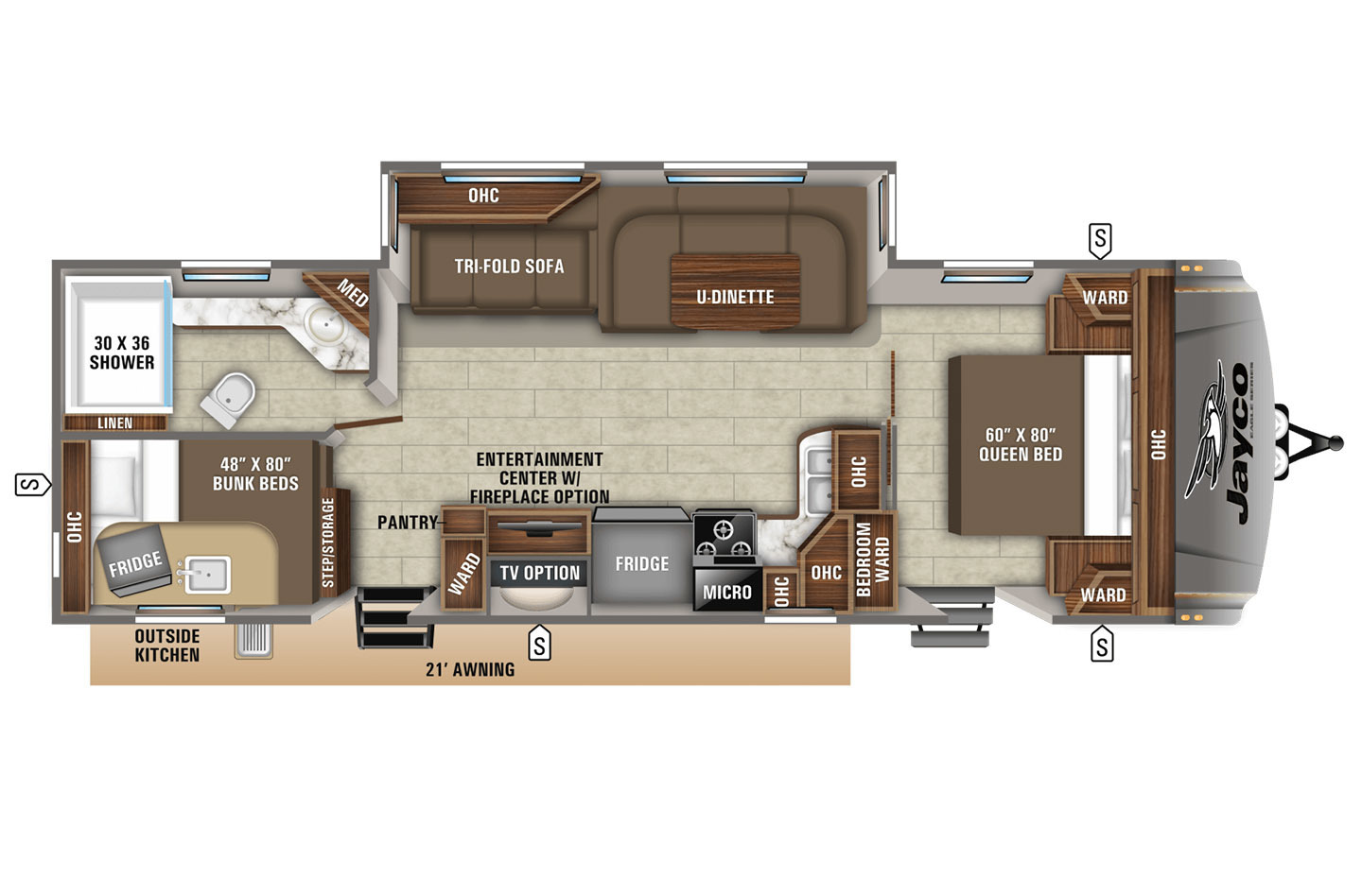 2020 Jayco Eagle HT 284BHOK Floorplan