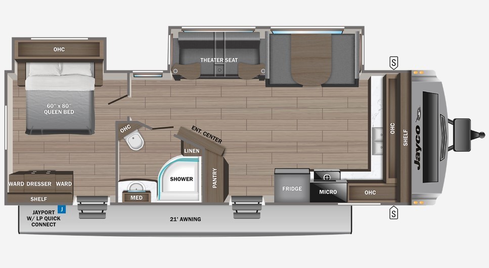 2024 Jayco White Hawk 26FK Floorplan