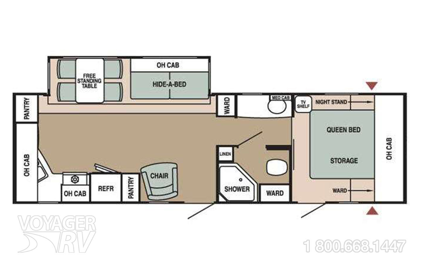 2012 Outdoors RV Back Country 22F Floorplan