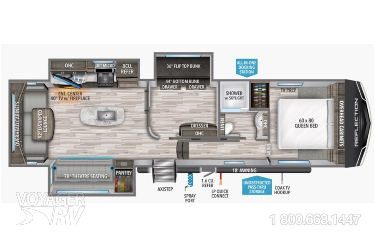 2023 Grand Design Reflection 324MBS Floorplan