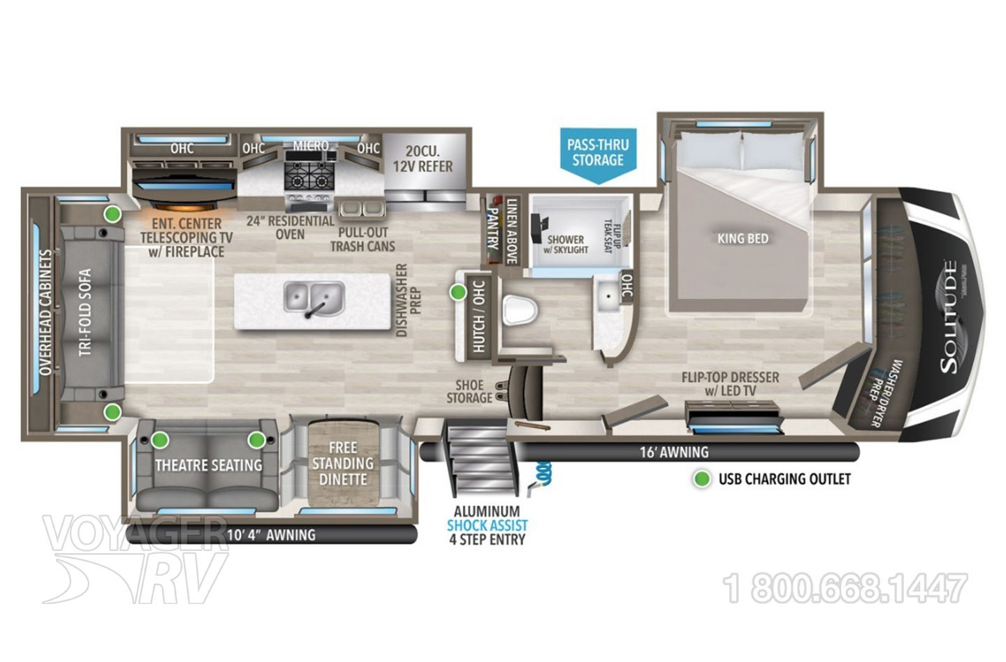 2022 Grand Design Solitude 345GK Floorplan