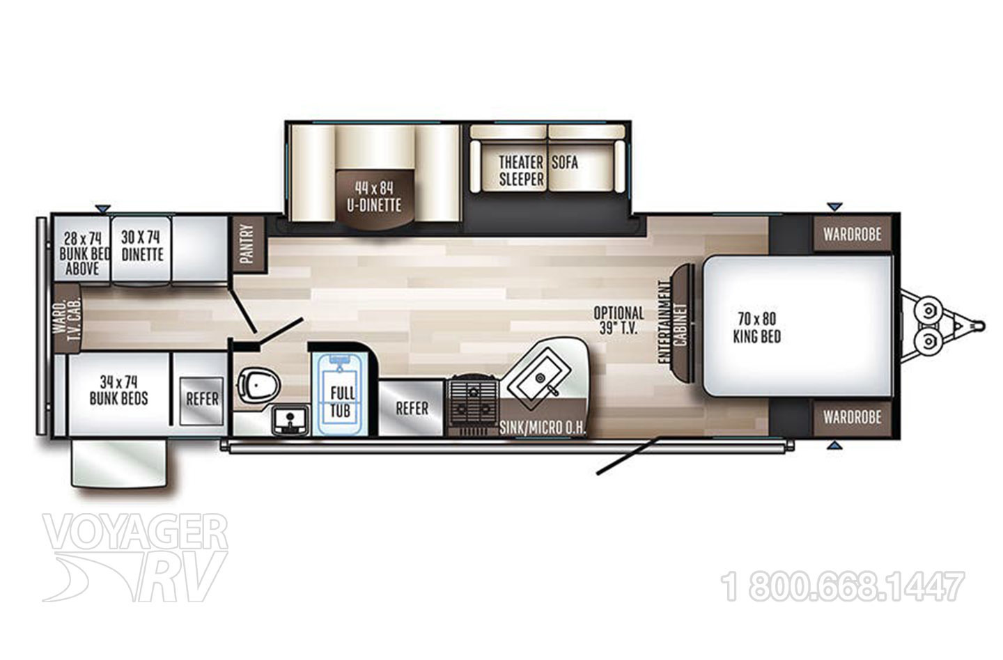 2019 Palomino Solaire 292QBSK Floorplan