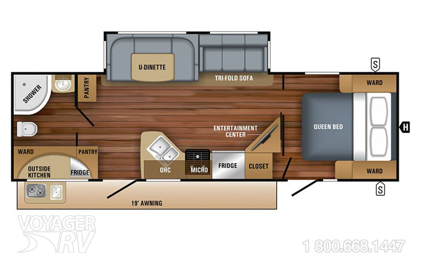 2019 Jayco White Hawk 27RB Floorplan