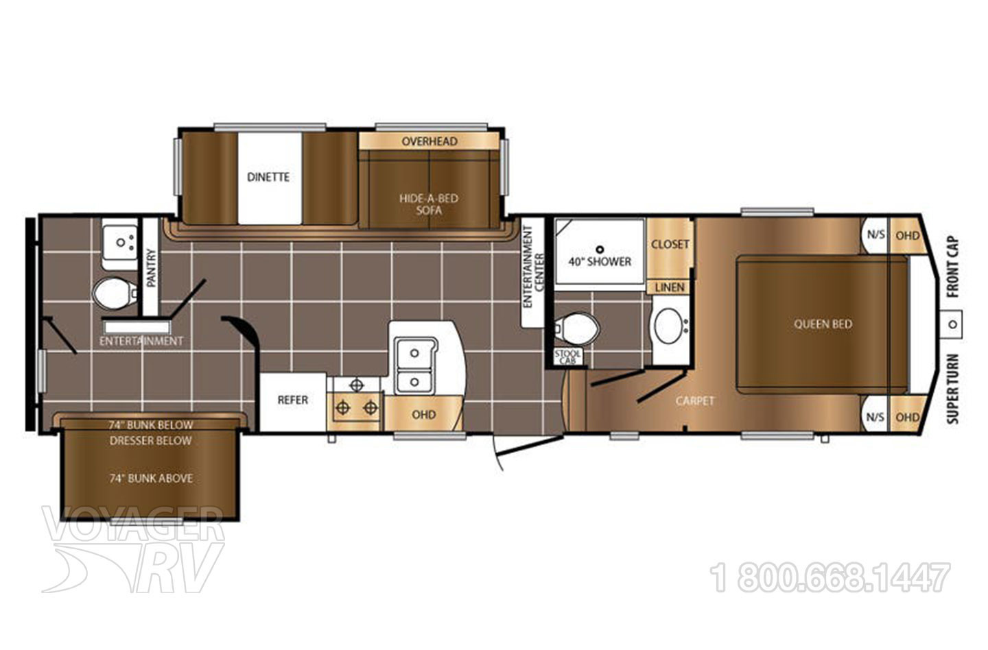 2016 Prime Time Crusader Lite 30BH Floorplan