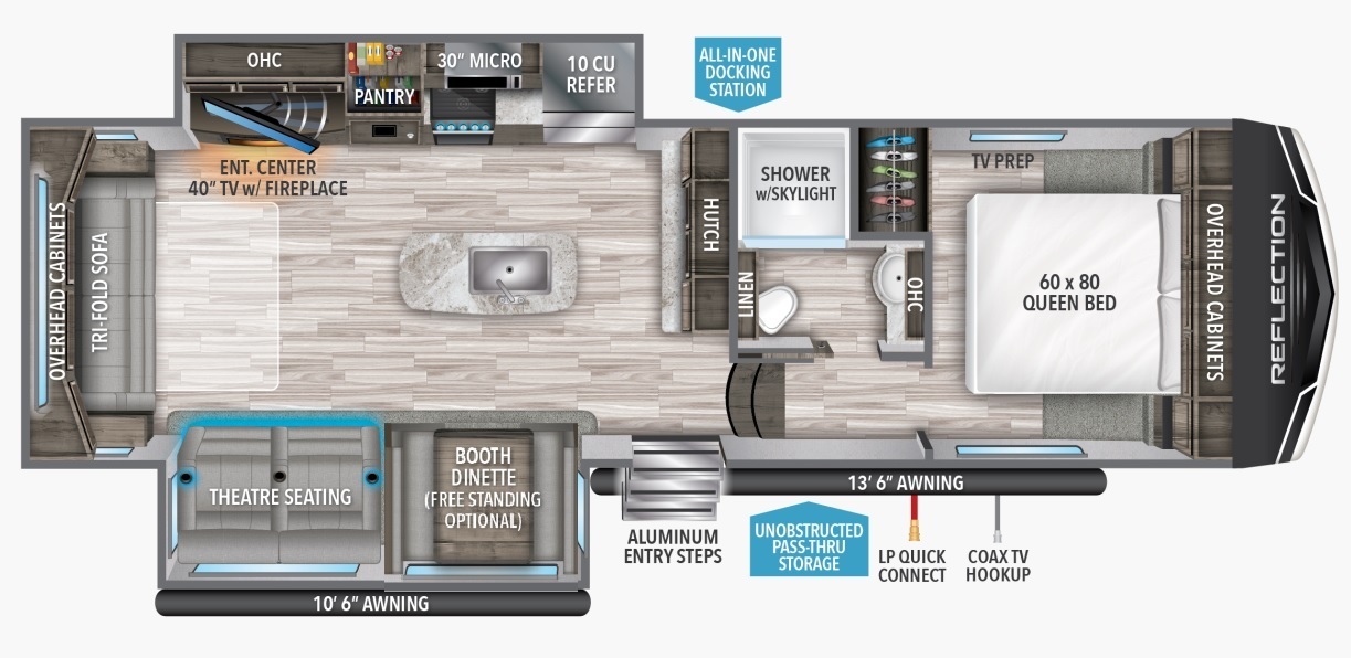 2024 Grand Design Reflection 150 295RL Floorplan