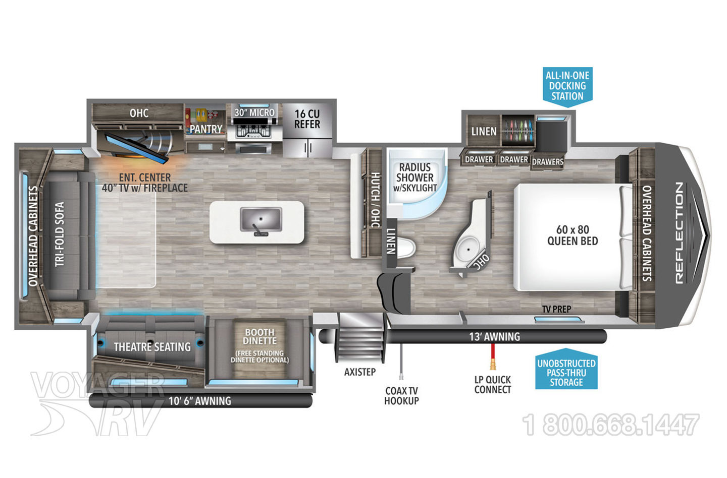 2024 Grand Design Reflection 303RLS Floorplan