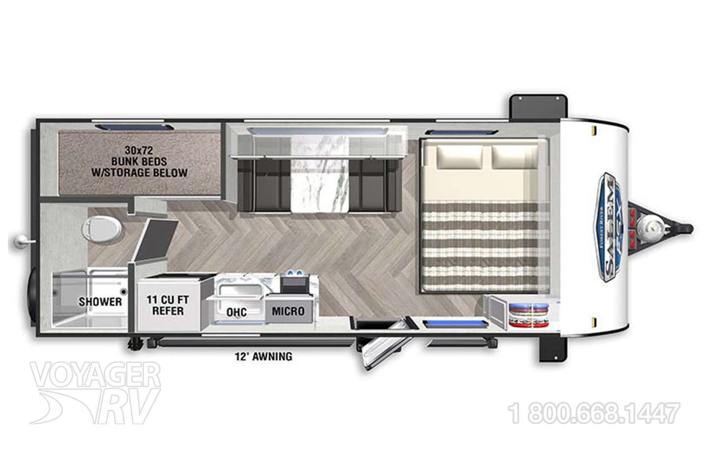 2024 Keystone Passport Mini 170BH Floorplan