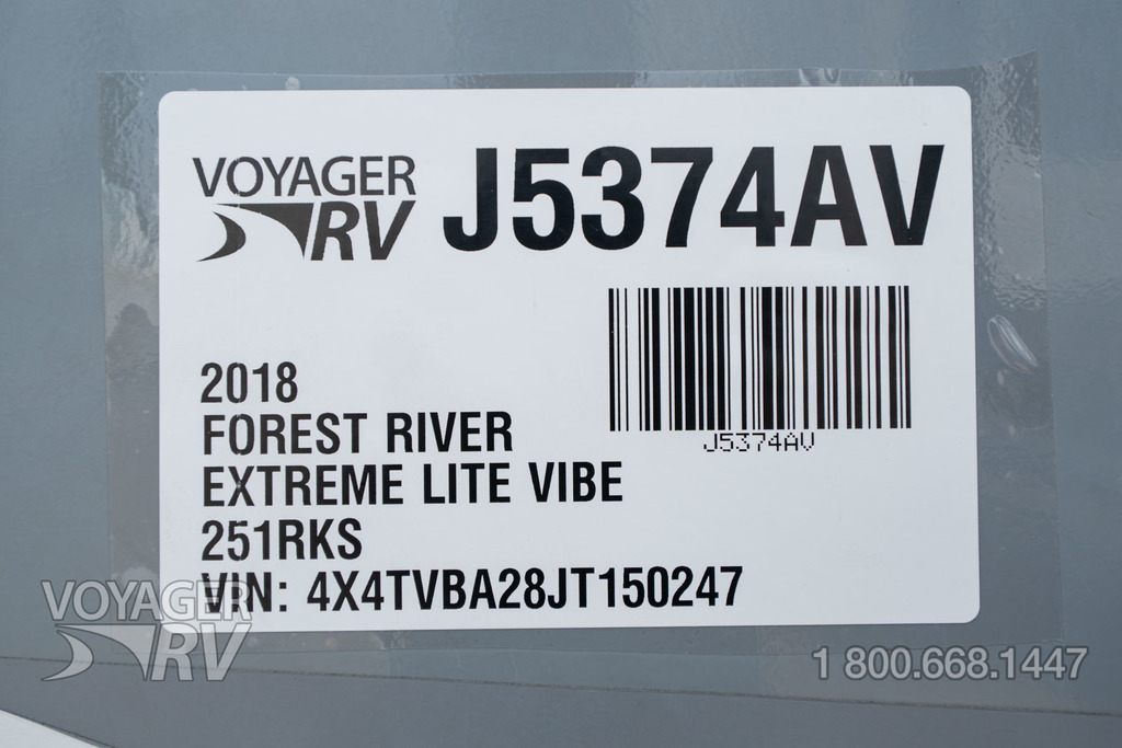 2018 Forest River Extreme Lite Vibe 251 RKS