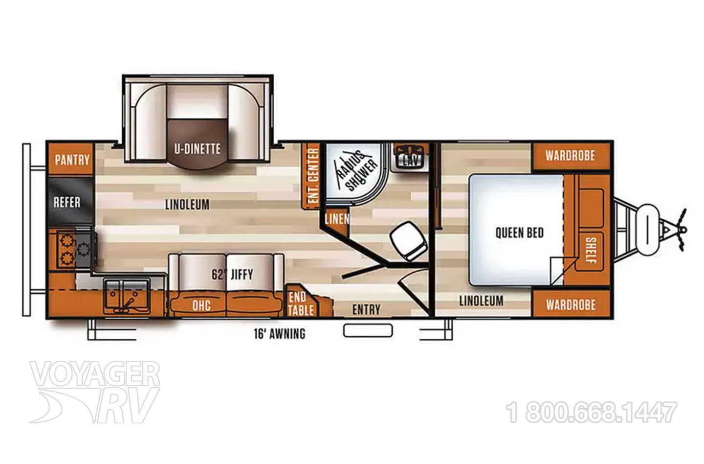 2018 Forest River Extreme Lite Vibe 251 RKS Floorplan