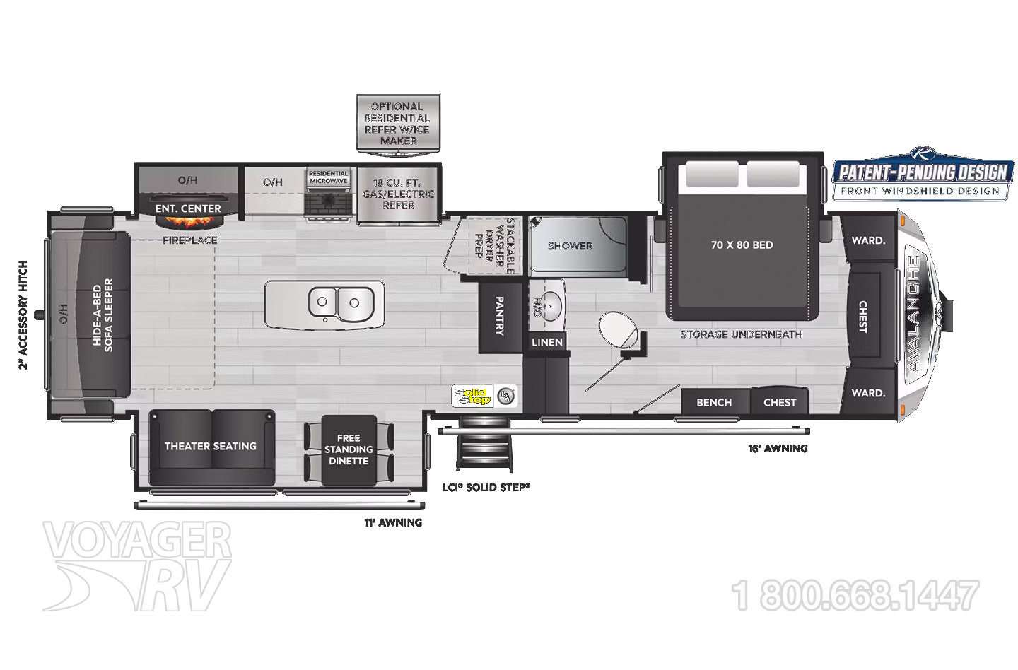 2023 Grand Design Reflection 150 Series 280RS Floorplan