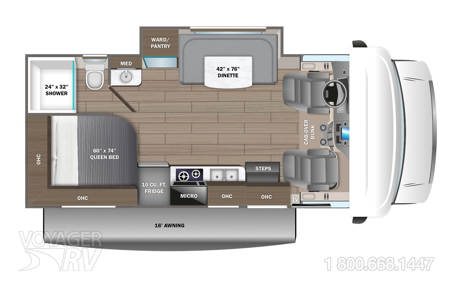 2023 Winnebago Spirit 25B Floorplan