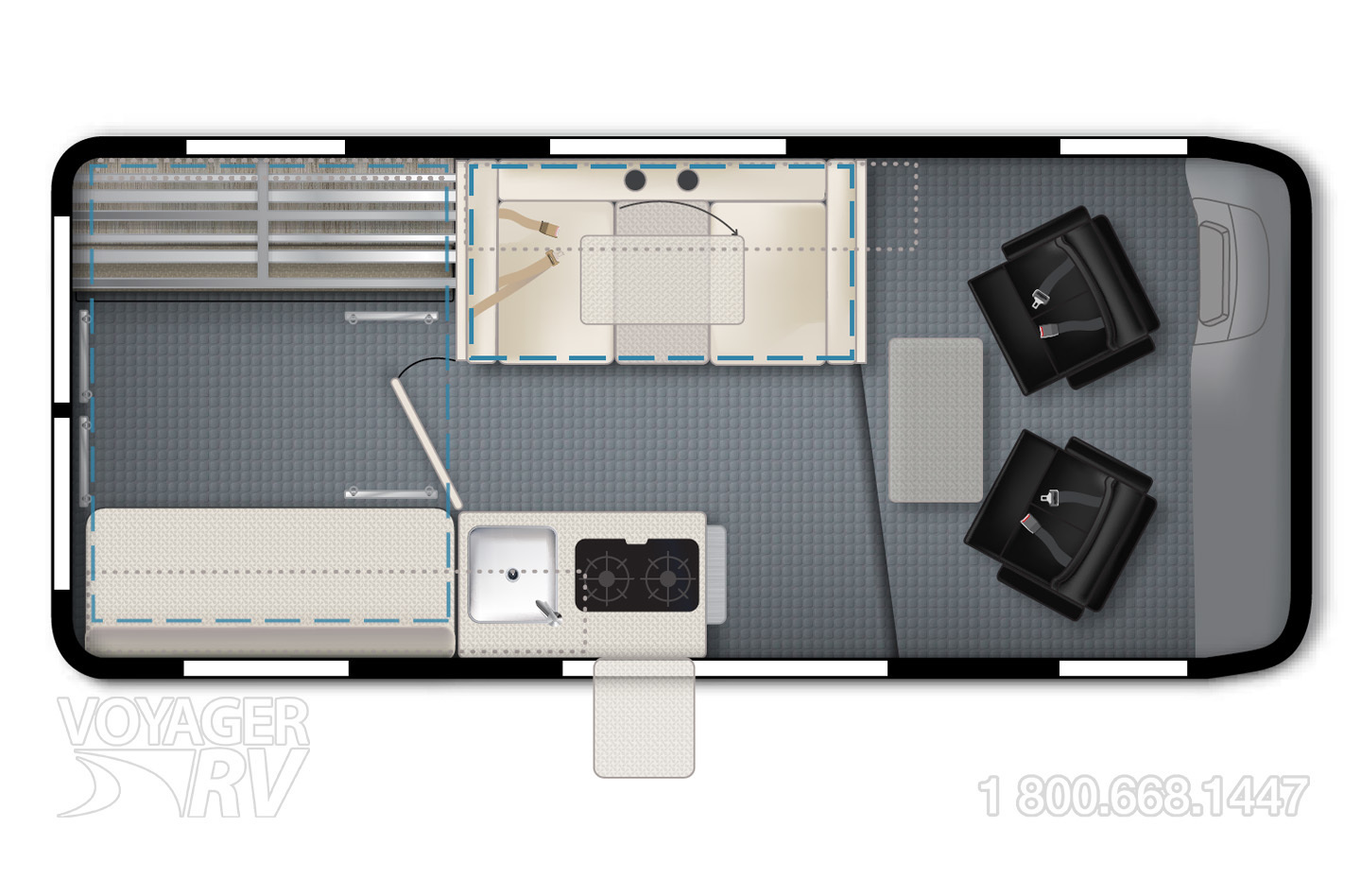 2024 Winnebago Travato 59K Floorplan