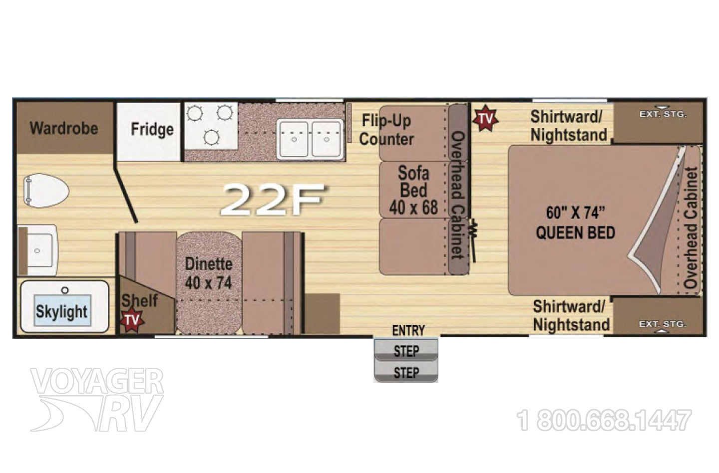 2012 Outdoors RV Back Country 22F Floorplan