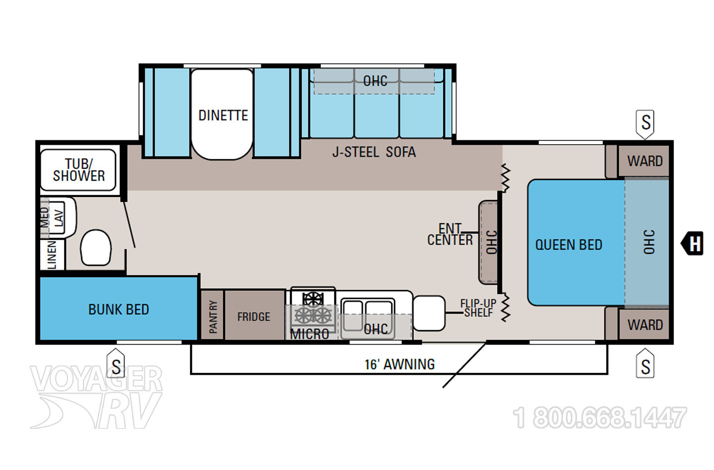 2012 Outdoors RV Back Country 22F Floorplan