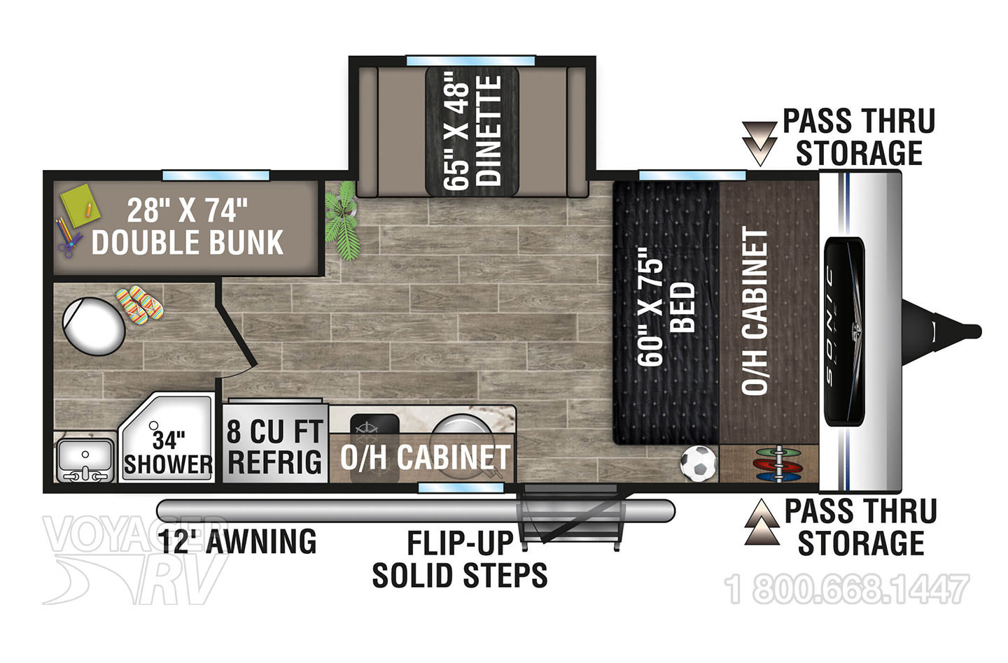 2022 Jayco Jay Flight SLX-7 174BH Baja Floorplan