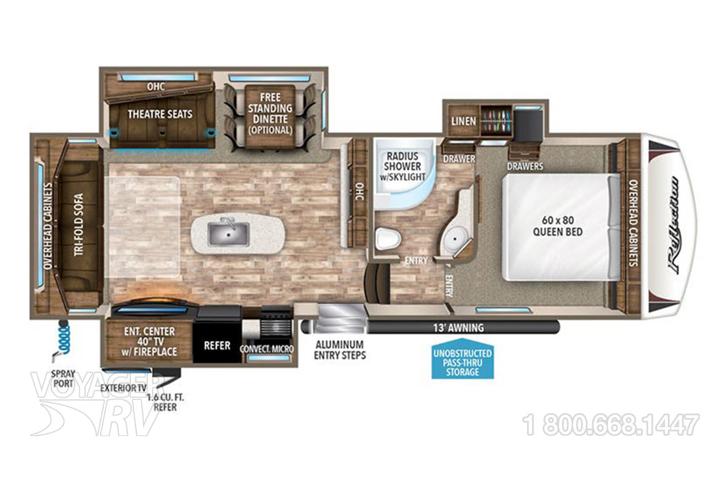 2019 Grand Design Reflection 29RS Floorplan
