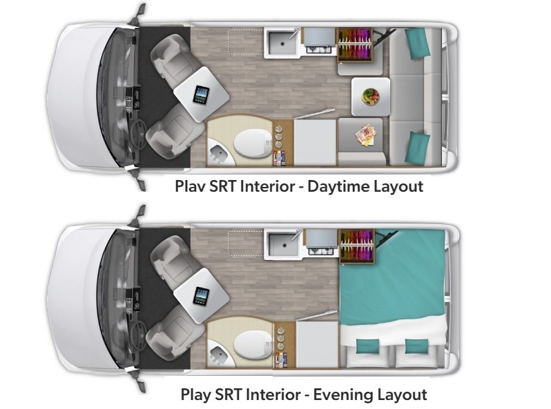 2023 Roadtrek Play SRT Floorplan