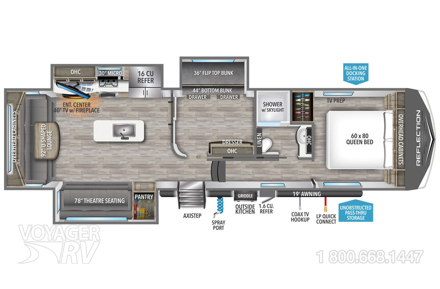 2024 Grand Design Reflection 324MBS Floorplan